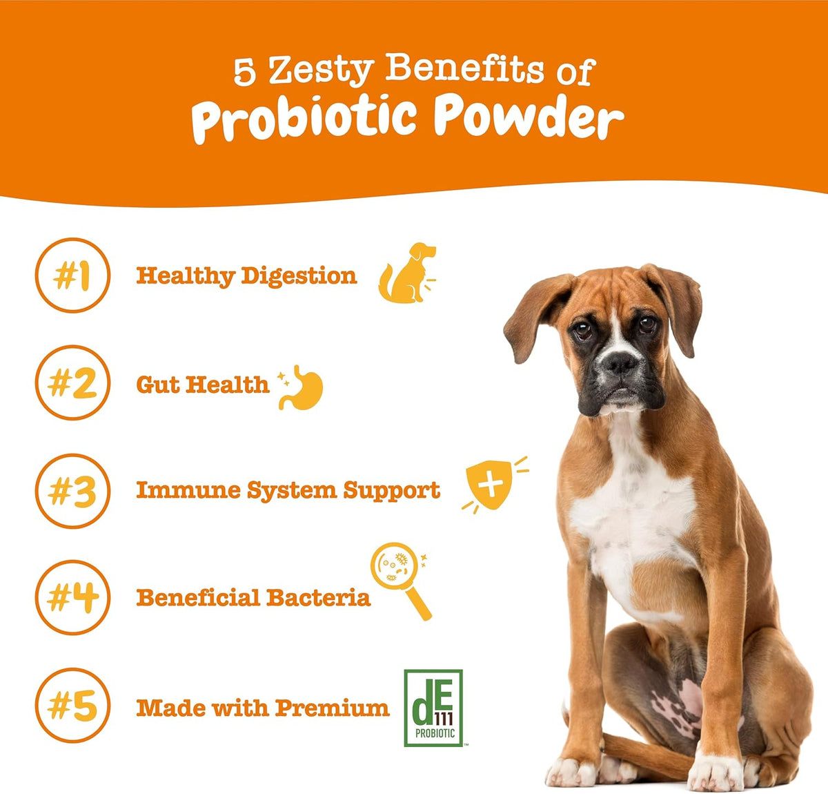 Zesty Paws Probiotics for Dogs - Powder Meal Topper for Dogs, Pumpkin 30 ct