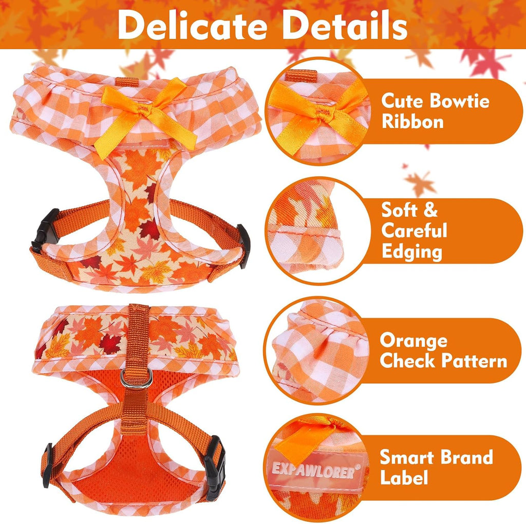 EXPAWLORER Fall Dog Harness and Leash Set Small Sized