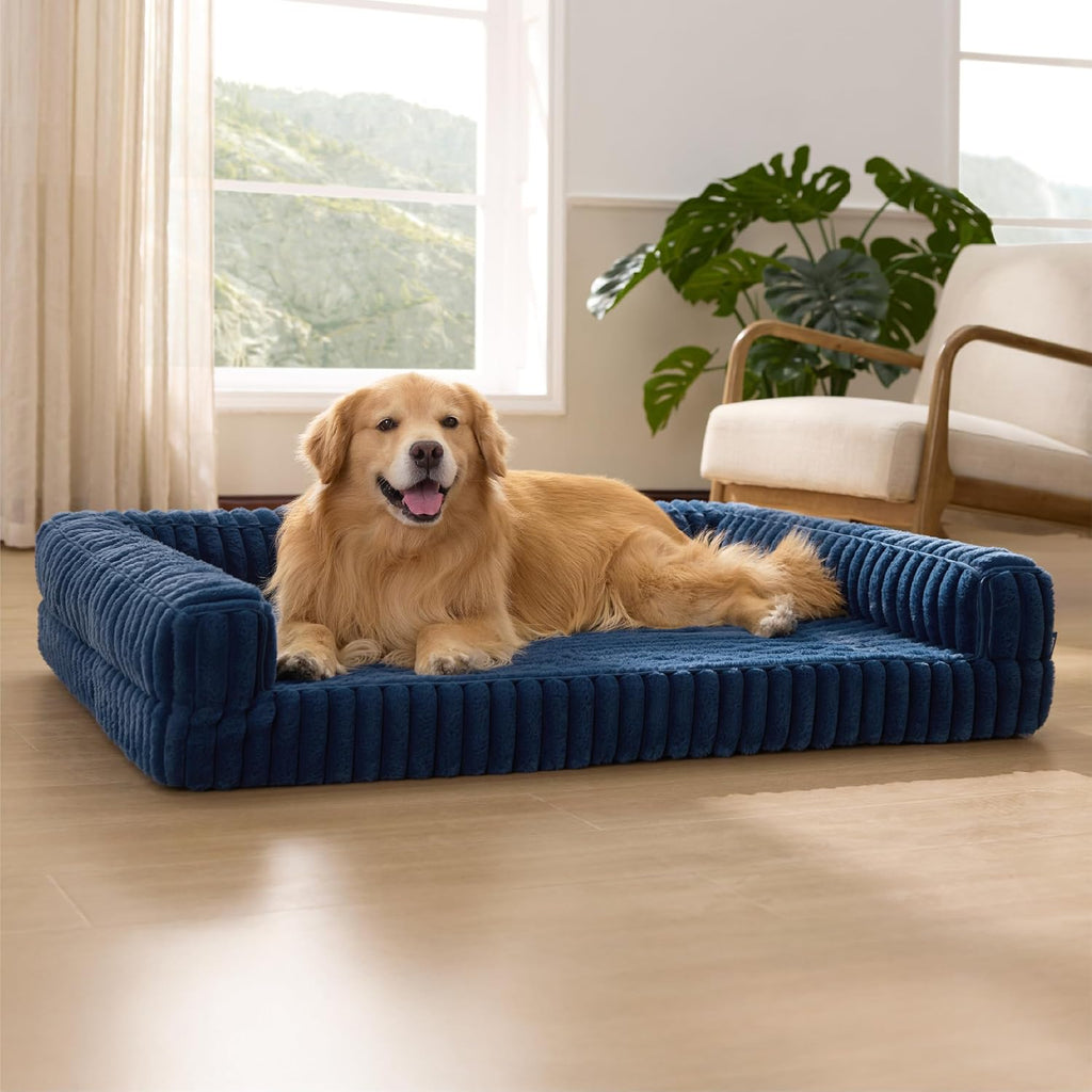 Bedsure ComfyFleece® Memory Foam Orthopedic Extra Large XXL Dog Bed 48"