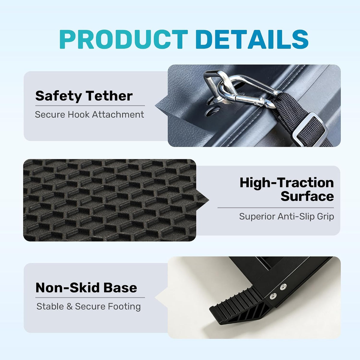 Heeyoo 91" Extra Long Dog Ramp for Car SUV Truck - 350Lbs Folding
