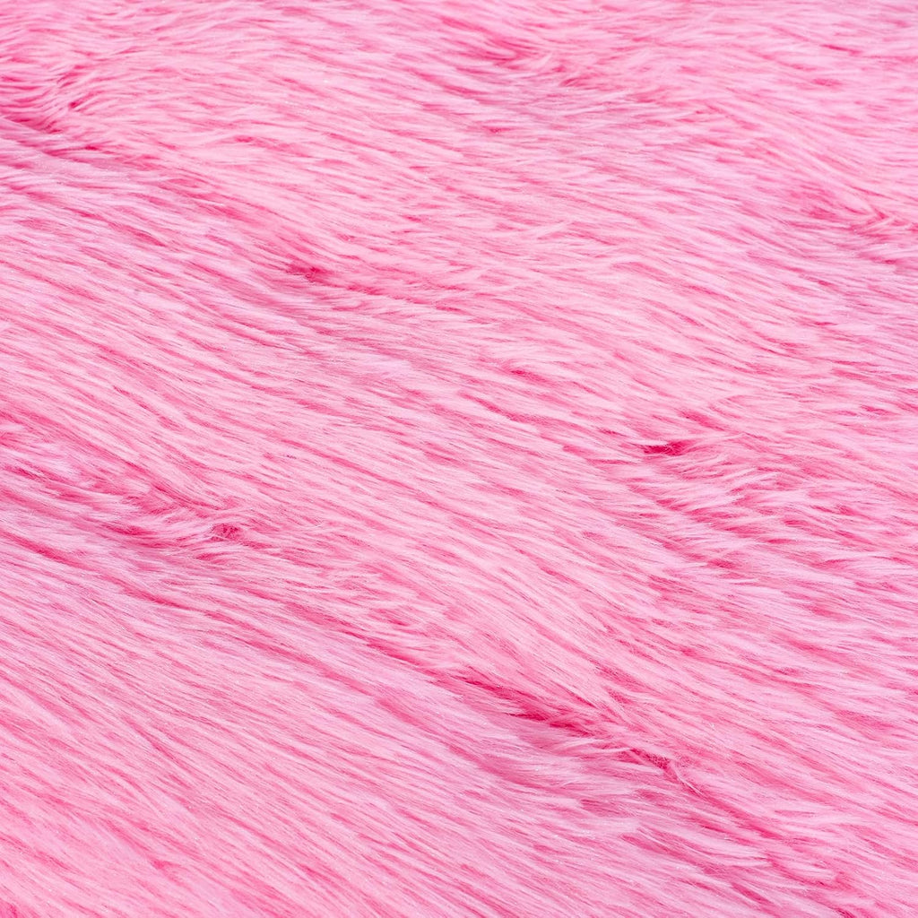 Machine Washable Dog Bed, Deluxe Plush Dog Crate Pad and Cat Bed, Anti-Slip Bottom Kennel Pad Mat, Fuzzy Pet Beds for Large, Medium, Small Dogs Breeds (Pink, 36.0" L x 24.0" W x 3.0" Th x 1 Pack)
