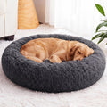 WNPETHOME Large Round Calming Dog Bed Cat Bed for Comfy Sleep