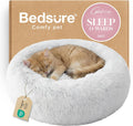 Bedsure Calming Cat Beds Donut Round Washable Kitten Bed,20 inches