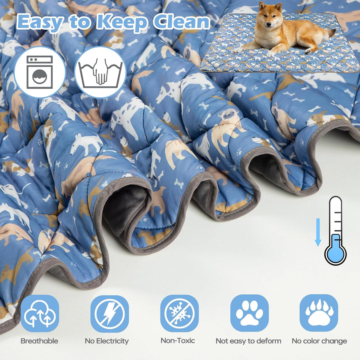 Dog Cooling Mat Large Dog Cooling Mat Indoor Nylon 60 x 80 Inch