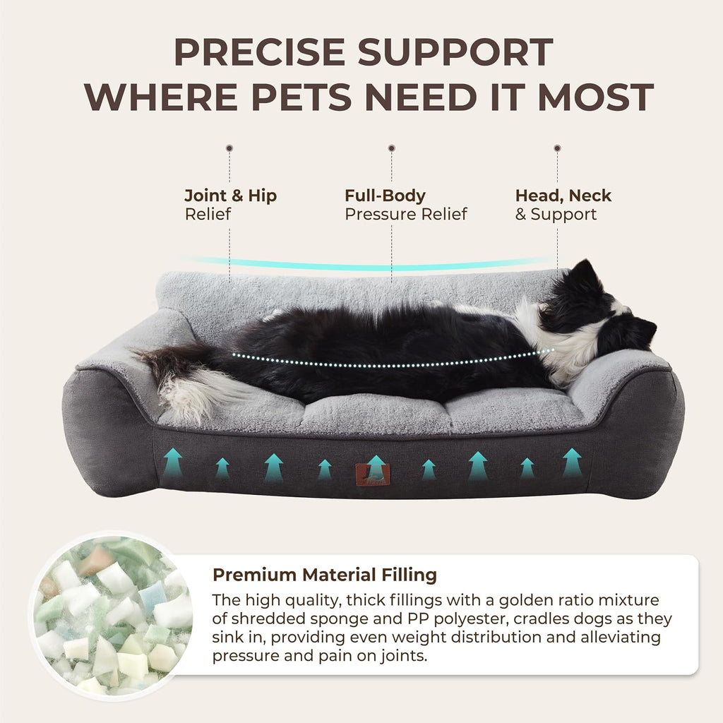 Extra Thick Orthopedic Bolster Dog Bed Medium Size Dogs