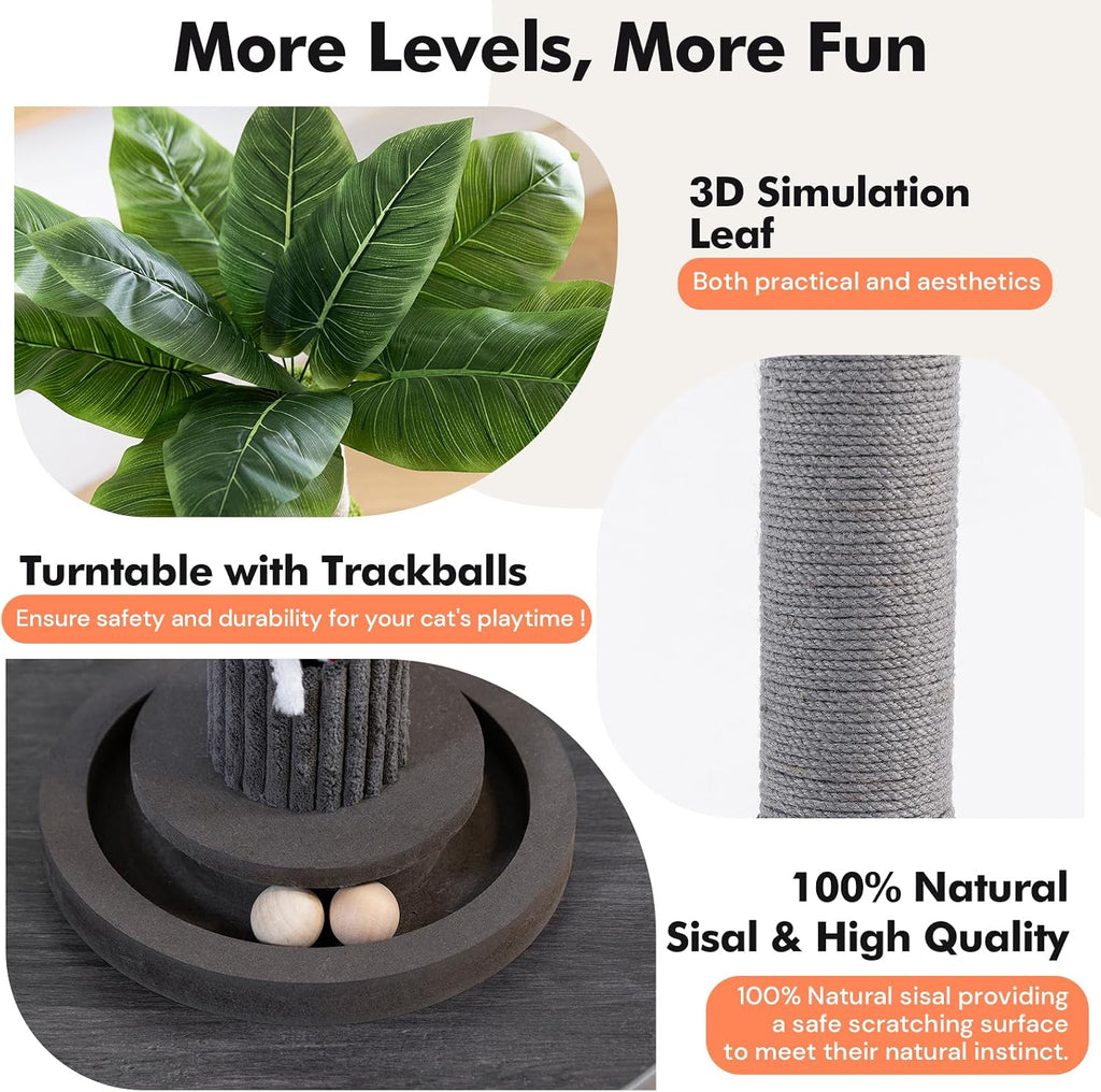 Woochpet 35"Cat Scratching Posts,Interactive Cat Toys For Indoor Large Cats