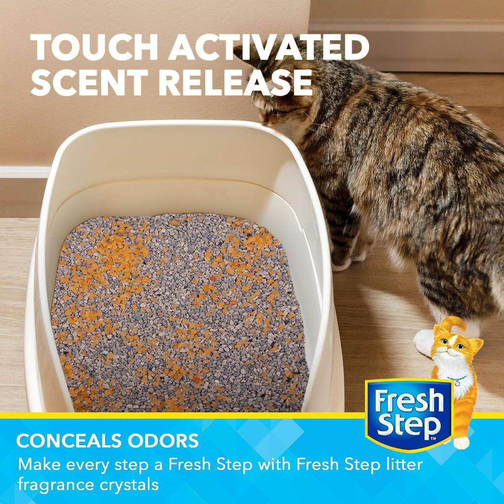 Fresh Step Summer Breeze Cat Litter Deodorizing Crystals, 30 Oz (Pack of 12)