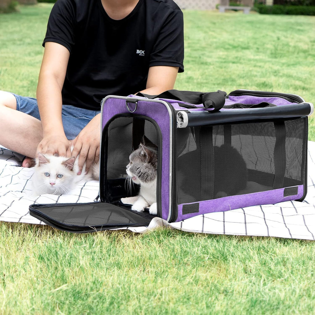 GAPZER Carrying Bag Yorkie Dog Travel Kennel Ventilated Soft Pet Carrier