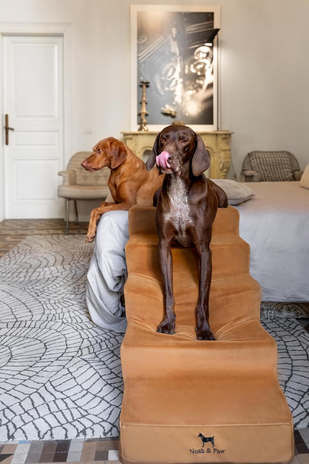 Noah & Paw Dog Stairs for Large Dogs, Up to 150lb, Wide Dog Ramp for Bed