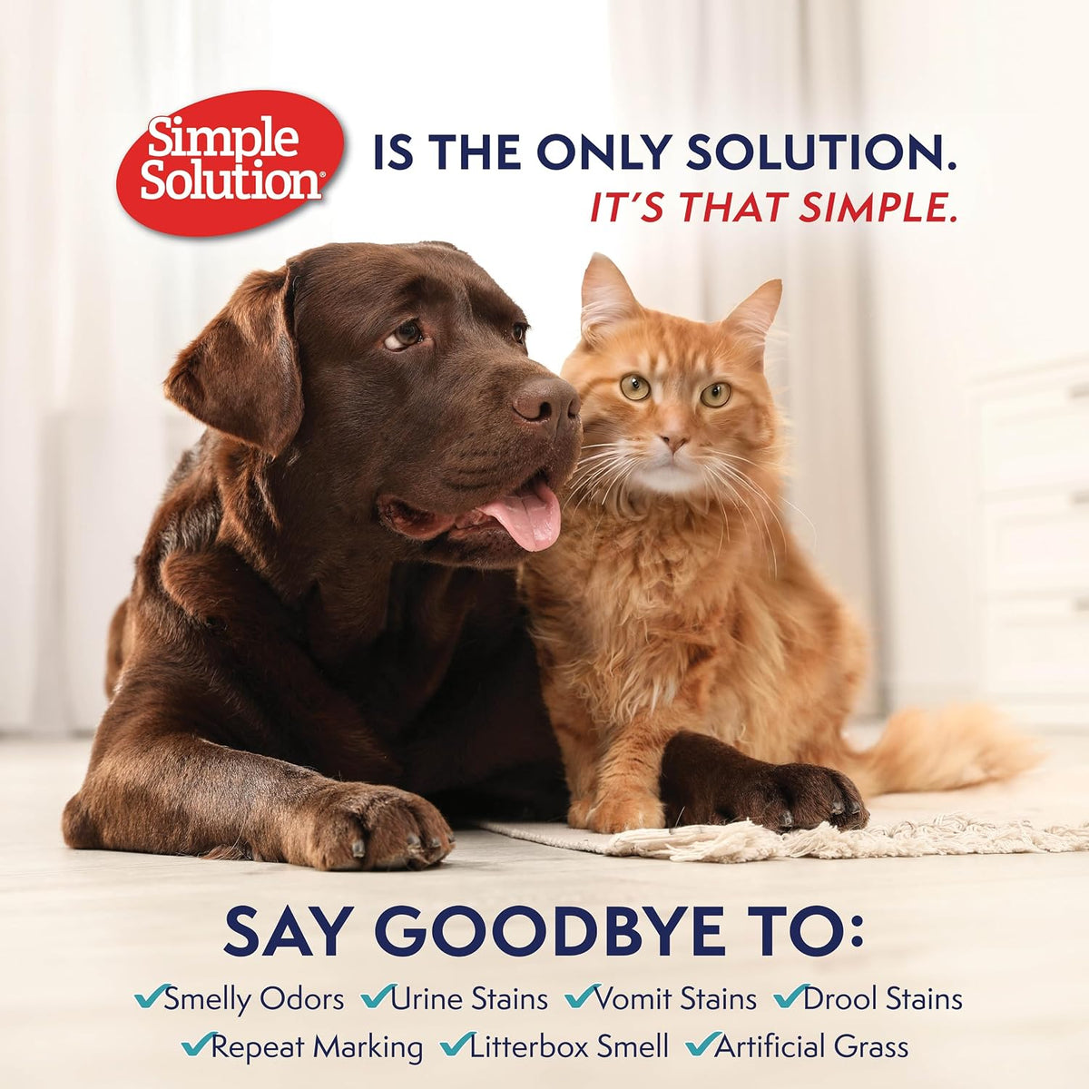 Simple Solution Extreme Stain & Odor Remover, Enzyme Stain Cleaner, 32oz