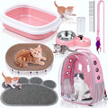 8 Pcs Kitten Supplies Starter Kit Cat Starter, Backpack, Pink