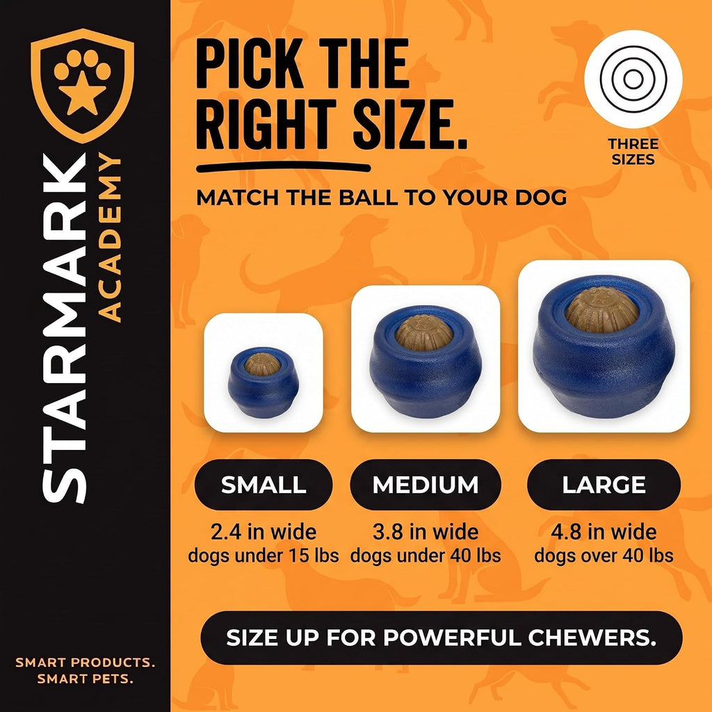 Starmark Everlasting Treat Ball Chew Toy Small For Dogs under 15 pounds