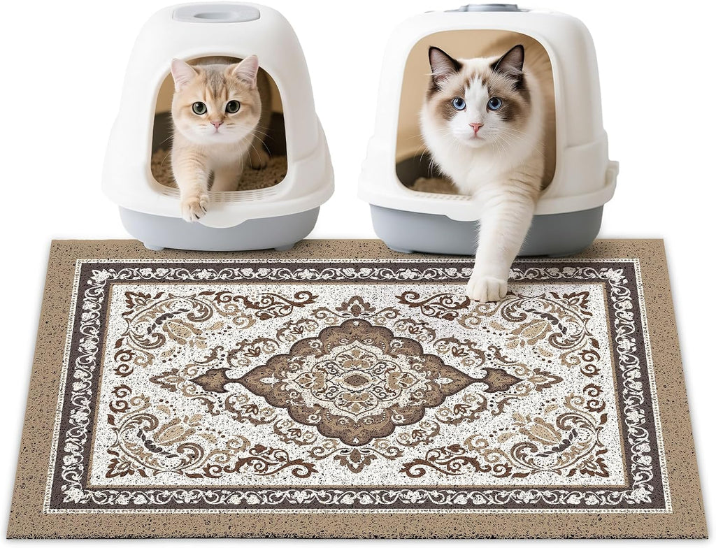 Unicorn Catcher 33"x22" Cat Litter Mat Non-Slip Washable Litter Box Mat | High-Density PVC Litter Catcher Mat Efficiently Traps Scattered Litter From Paws To Keep Floors Clean