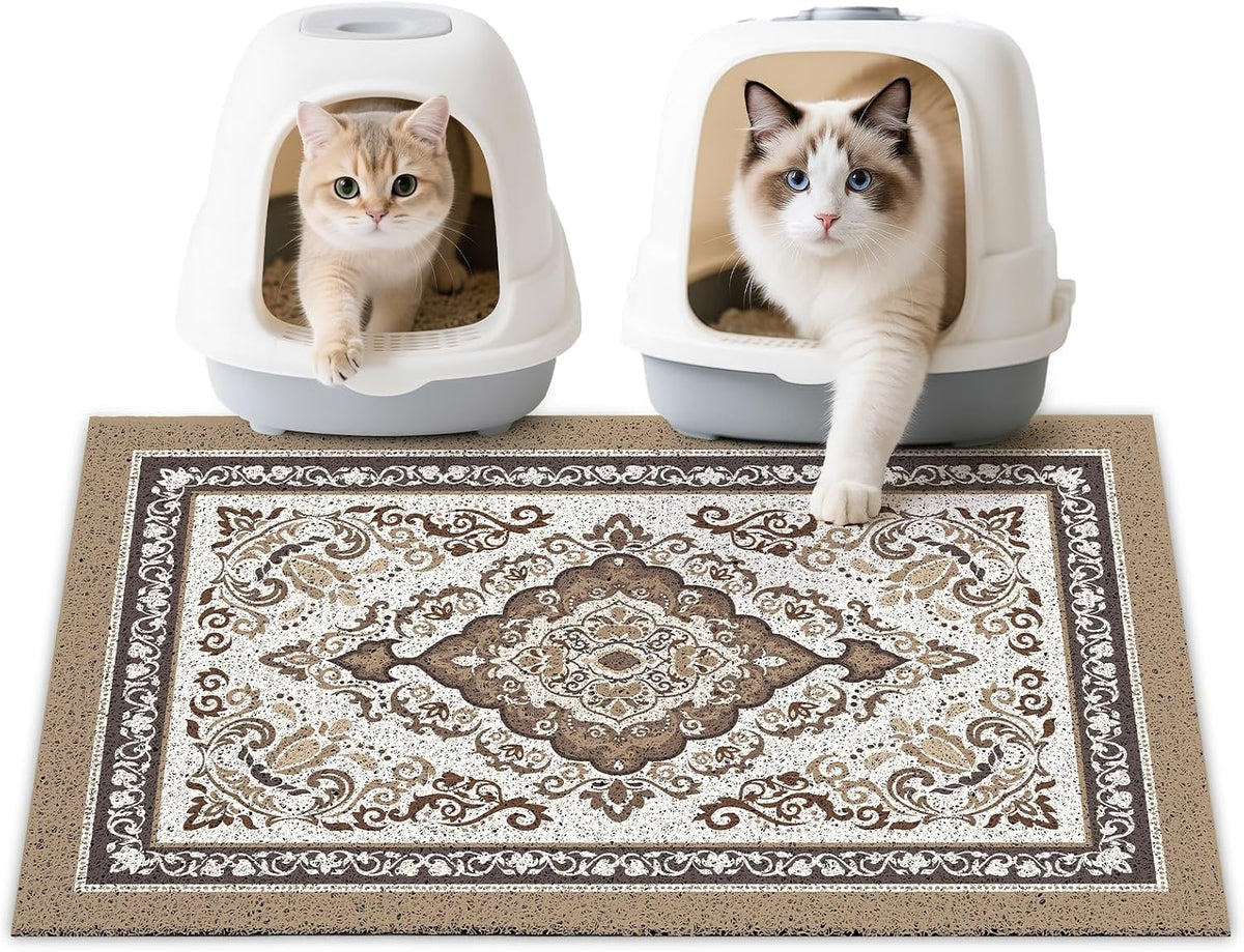 Unicorn Catcher 33"x22" Cat Litter Mat Non-Slip Washable Litter Box Mat | High-Density PVC Litter Catcher Mat Efficiently Traps Scattered Litter From Paws To Keep Floors Clean