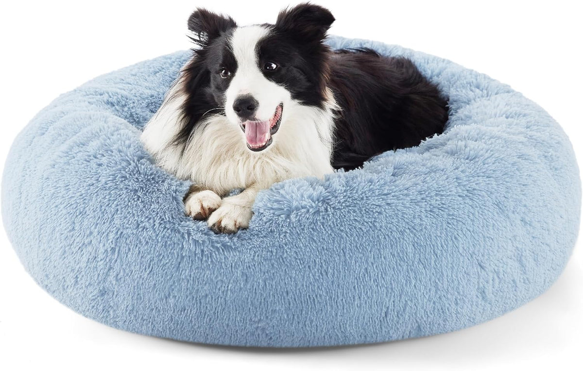 Bedsure Calming Dog Beds Large Sized Dog Donut Washable Pet Bed,36ins
