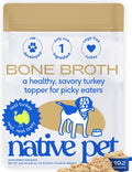 Native Pet Bone Broth for Dogs and Cats - Turkey Bone Broth Powder Dog Food Toppers for Picky Eaters - Provides Extra Nutrition for Joint Strength, Immune Support & Heart Health - 192 Scoops