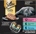 Sheba Perfect Portions Cuts Wet Cat Food, Seafood Multipack, 2.6 oz, 24 ct