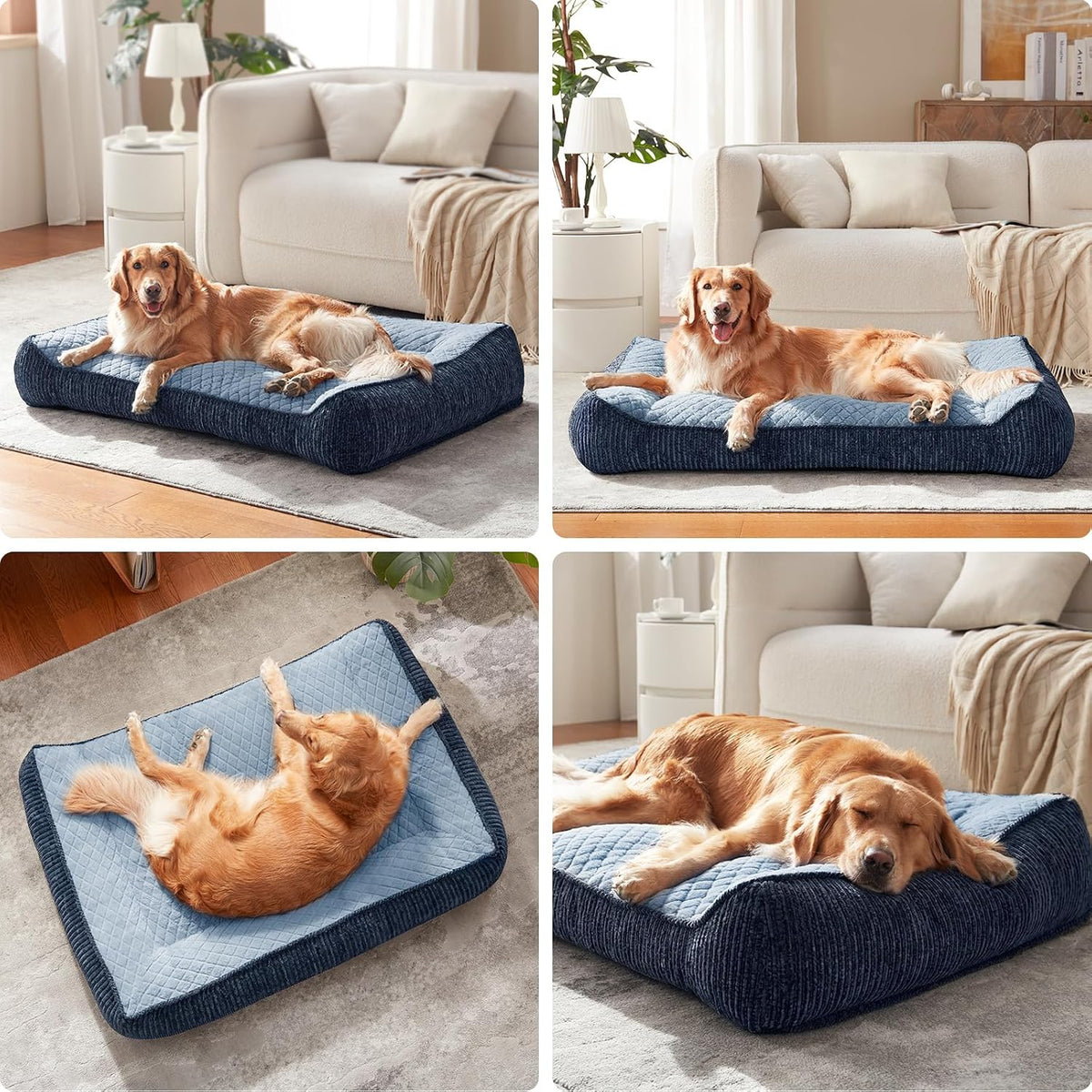 JOEJOY XL Orthopedic Dog Bed for Large Dogs, Extra Thick Foam Pet Bed Sofa