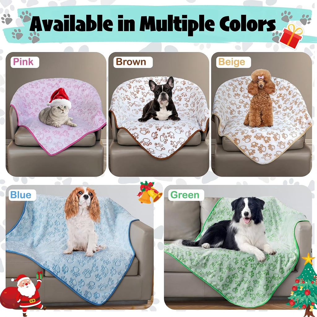Blue Dog Blanket for Puppy Accesssories Boy, Blue Dog Stuff for Small Kitten Indoor Cats, Washable Soft Puppy Essentials Supplies