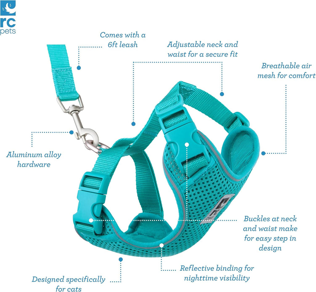 RC Pets Adventure Kitty Harness, 6ft Leash, Medium, Splatter