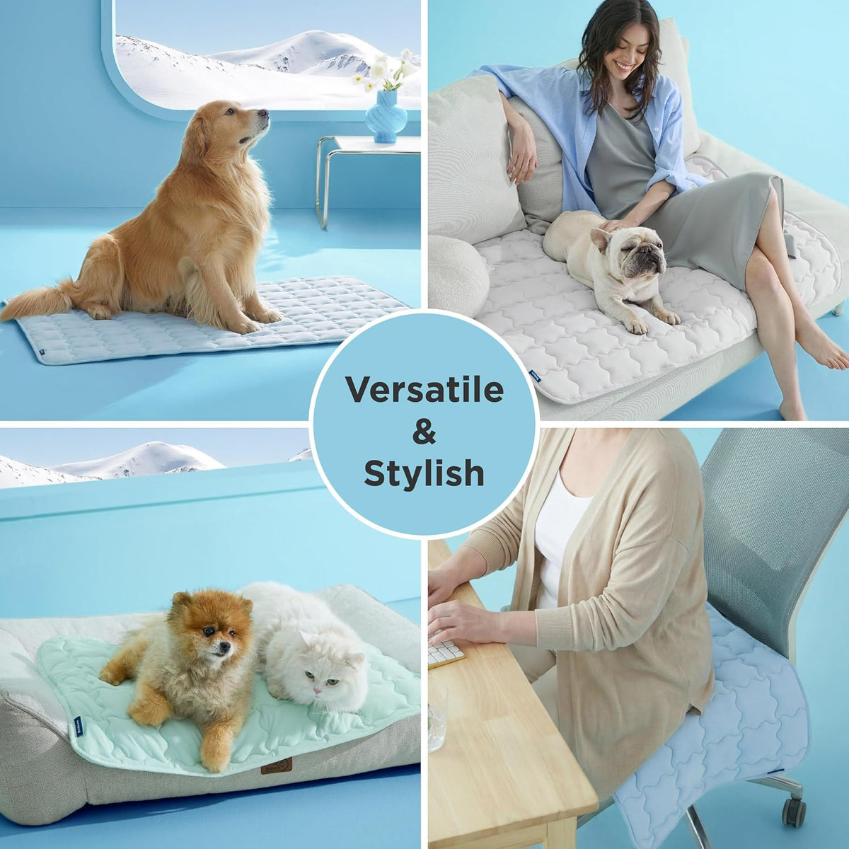 Bedsure ArcticMax™ Cooling Mat for Extra Large Dogs,Q-Max>0.5 Chill Fiber