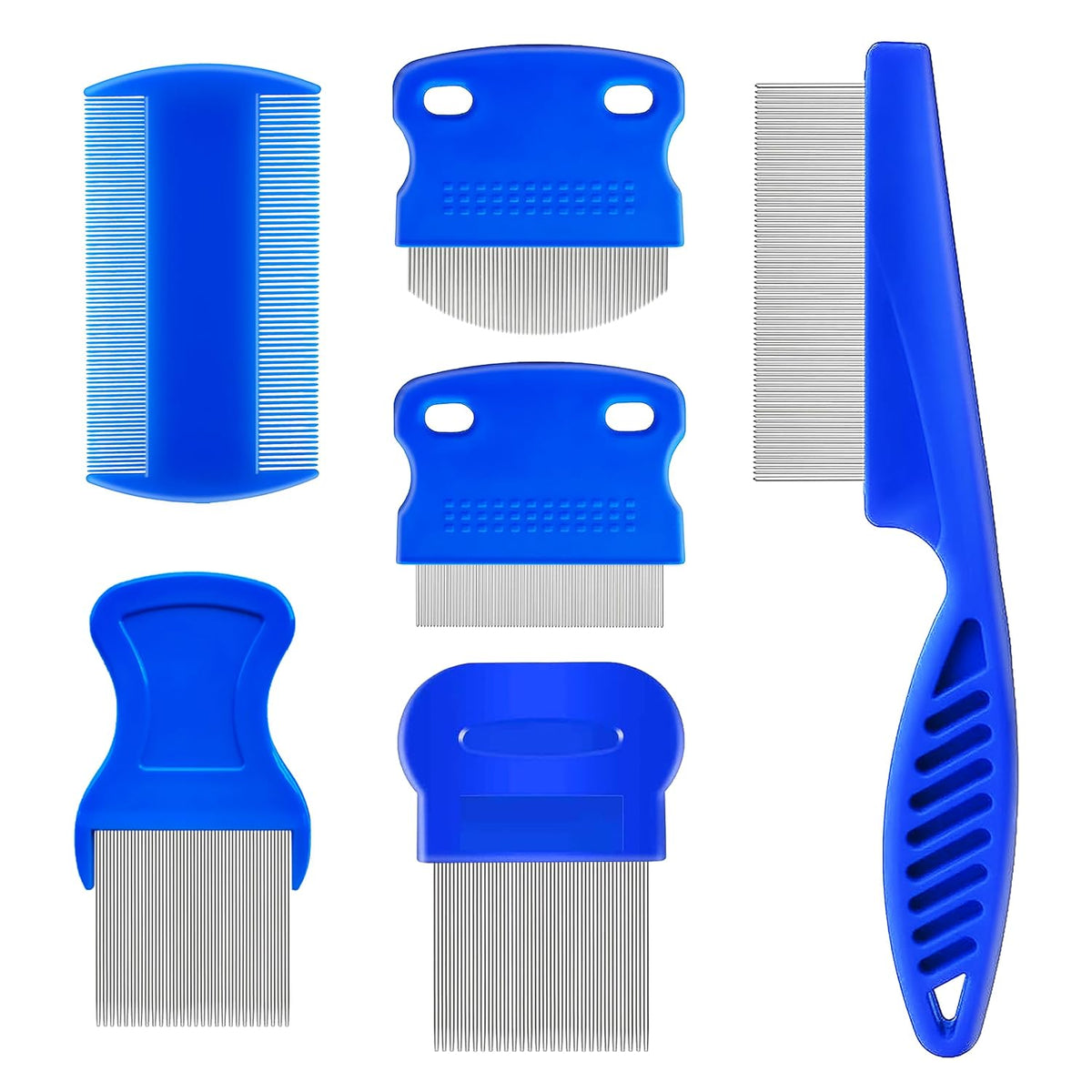 6 Pack Flea Lice Comb,dog eye comb, Flea and Tick Combs for Dogs & Cats