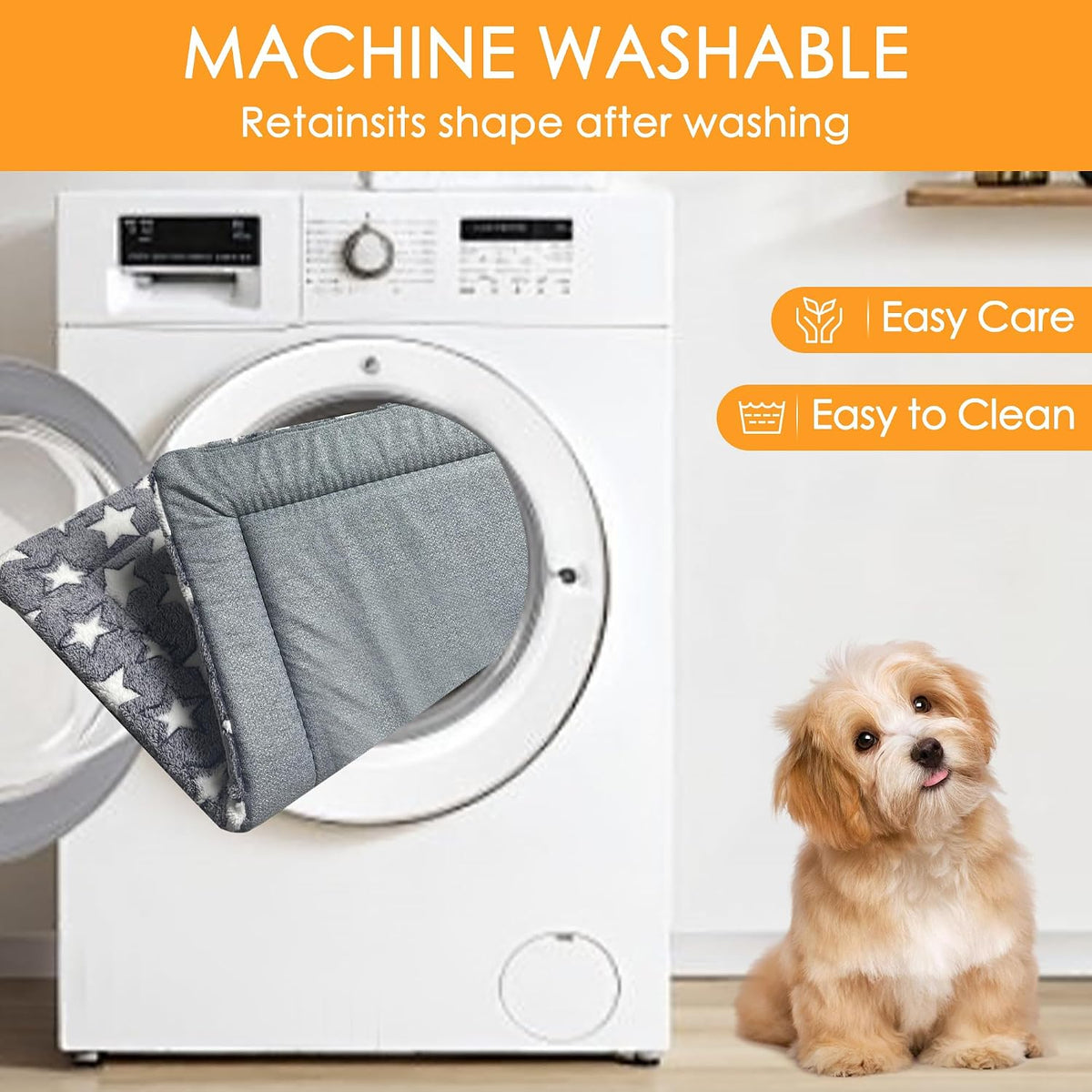 Dog Crate Pad Washable Cat Dog Pet Bed for Crate kennel Small Mat 24in Gray
