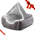MIXJOY Dog Beds for Small Medium Dogs with Hooded Attached, 25in