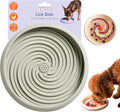 Large Lick Dish - Silicone Lick Mat + Slow Feeder for Cats & Dogs (Sage)