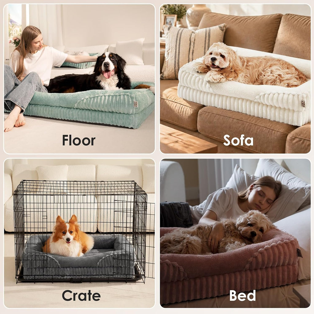 EHEYCIGA Orthopedic Dog Beds Large Sized Dog 36x27 Inch, Grey