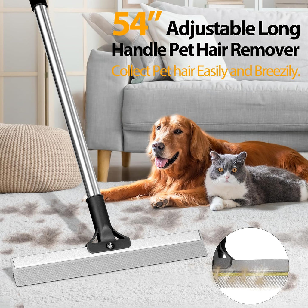 Carpet Rake for Pet Hair Removal Tool,Reusable Hair Remover Broom