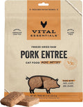 Vital Essentials Freeze Dried Cat Food, Pork Mini Patties, 8 oz Bag