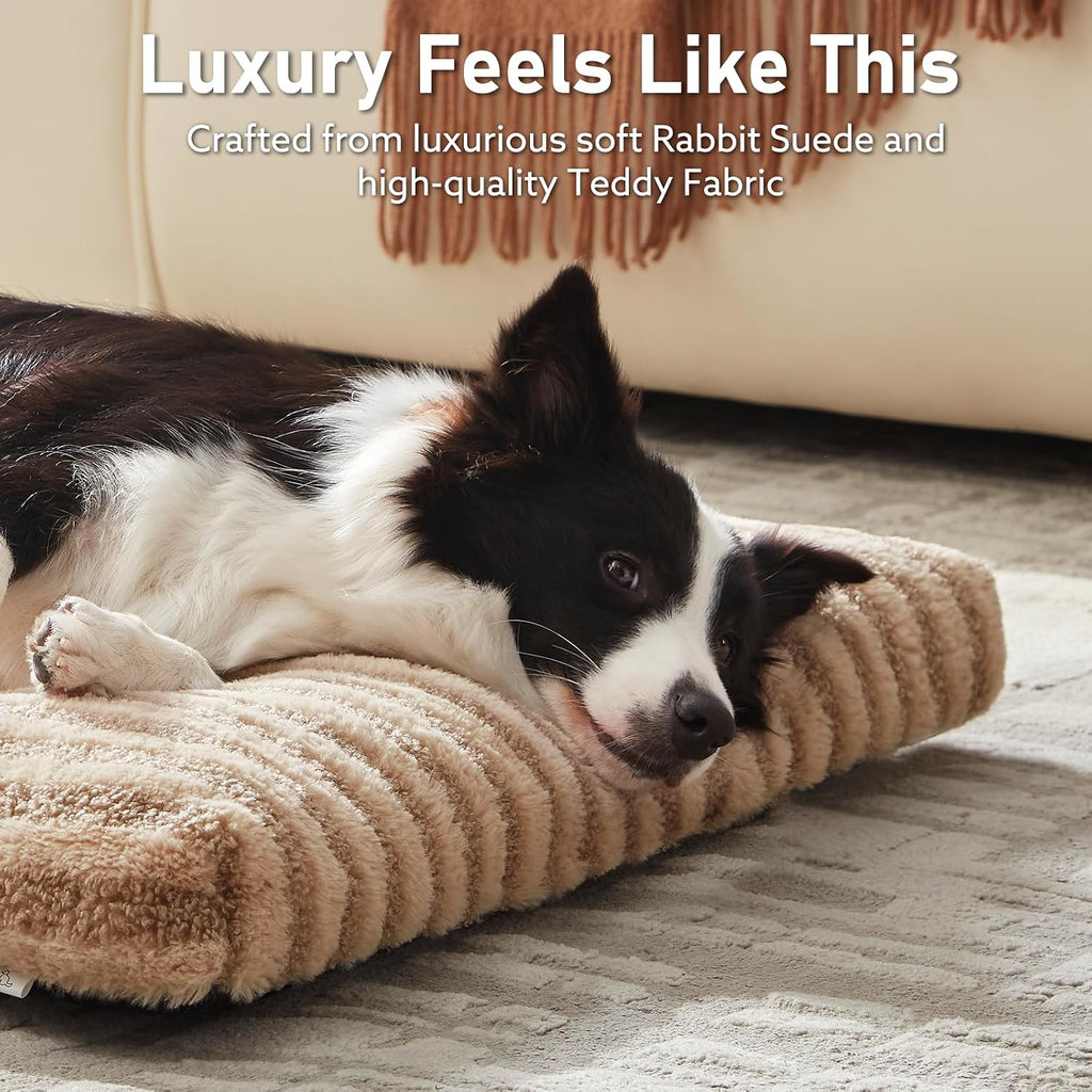 FURTIME Washable Dog Bed Medium Size Dogs, Deluxe Dog Crate Beds