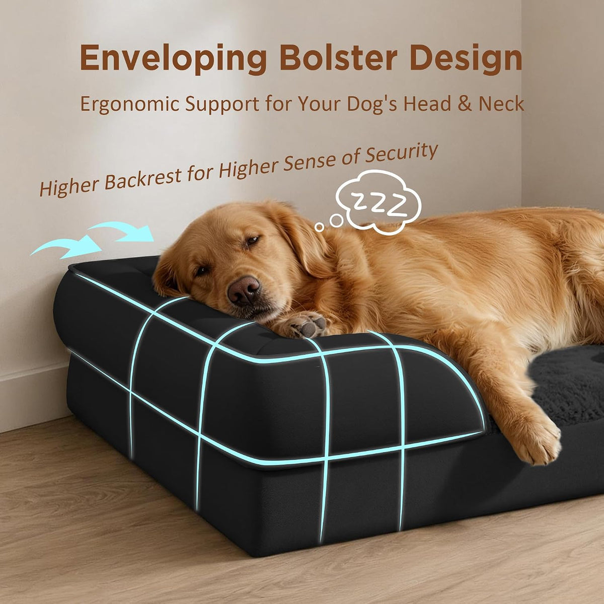Comfort Expression Waterproof Orthopedic Dog Bed for Extra Large Dogs