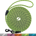 WYuZe 1/5" Reflective XS Rope Dog Leash 15FT for Small Dogs Cat up to 15lbs