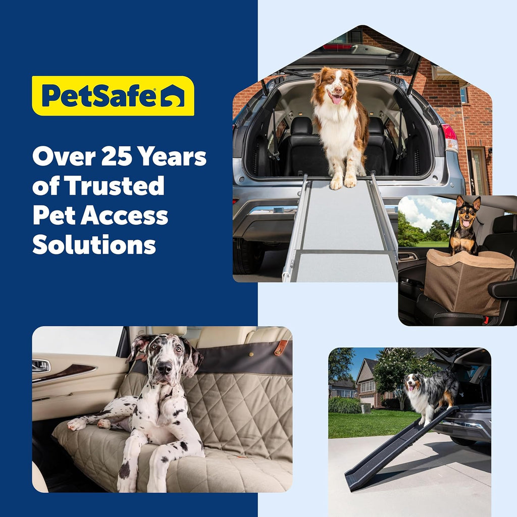 PetSafe Happy Ride Extra Long Telescoping Dog Ramp, Portable Pet Ramp for Cars, Trucks & SUVs with Adjustable Sizing