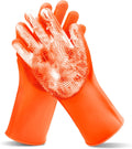 Pet Grooming Gloves—Dog Washing Gloves with High-Density Teeth