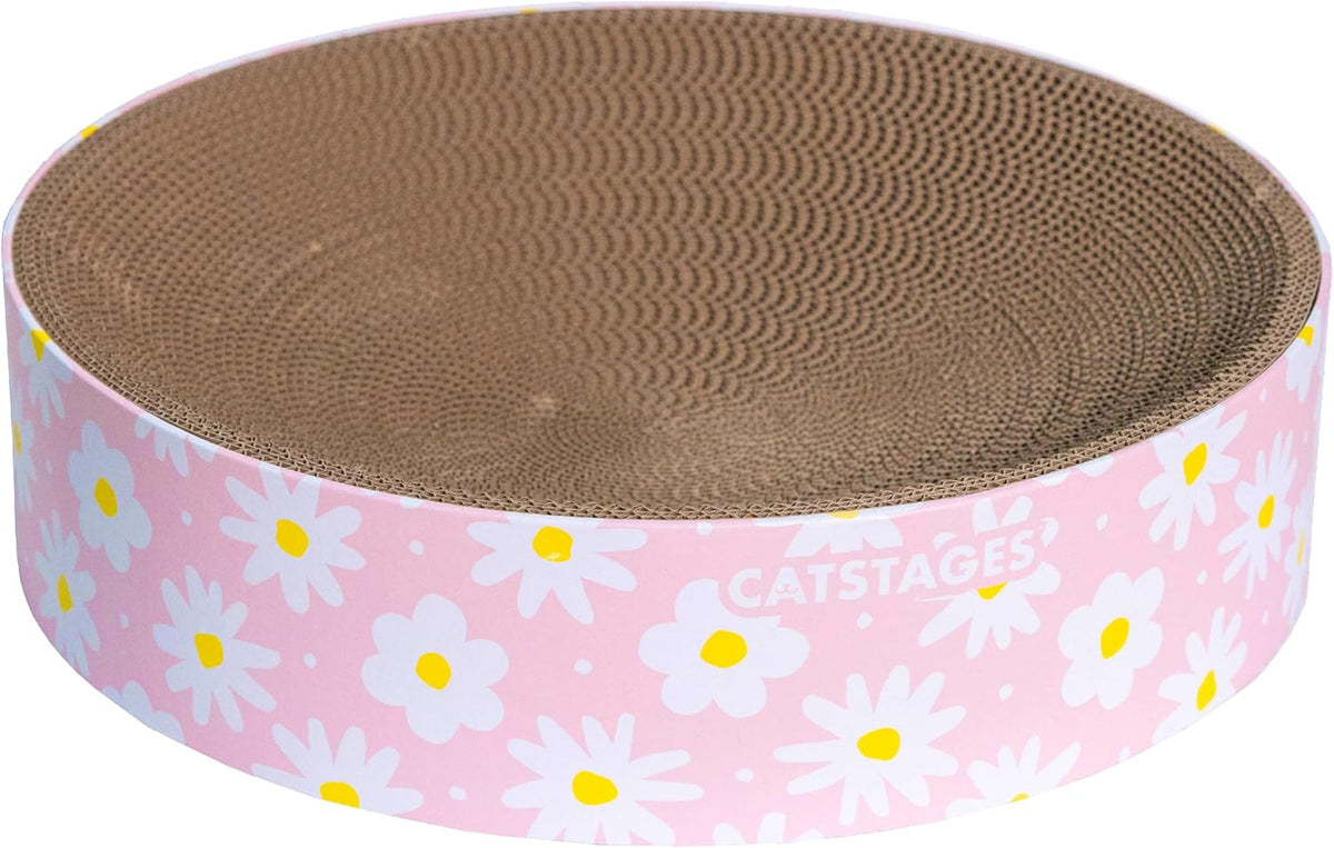 Catstages Scratch & Snuggle 2-in-1 Cat Scratcher & Lounger, Daisy Pink, 16"