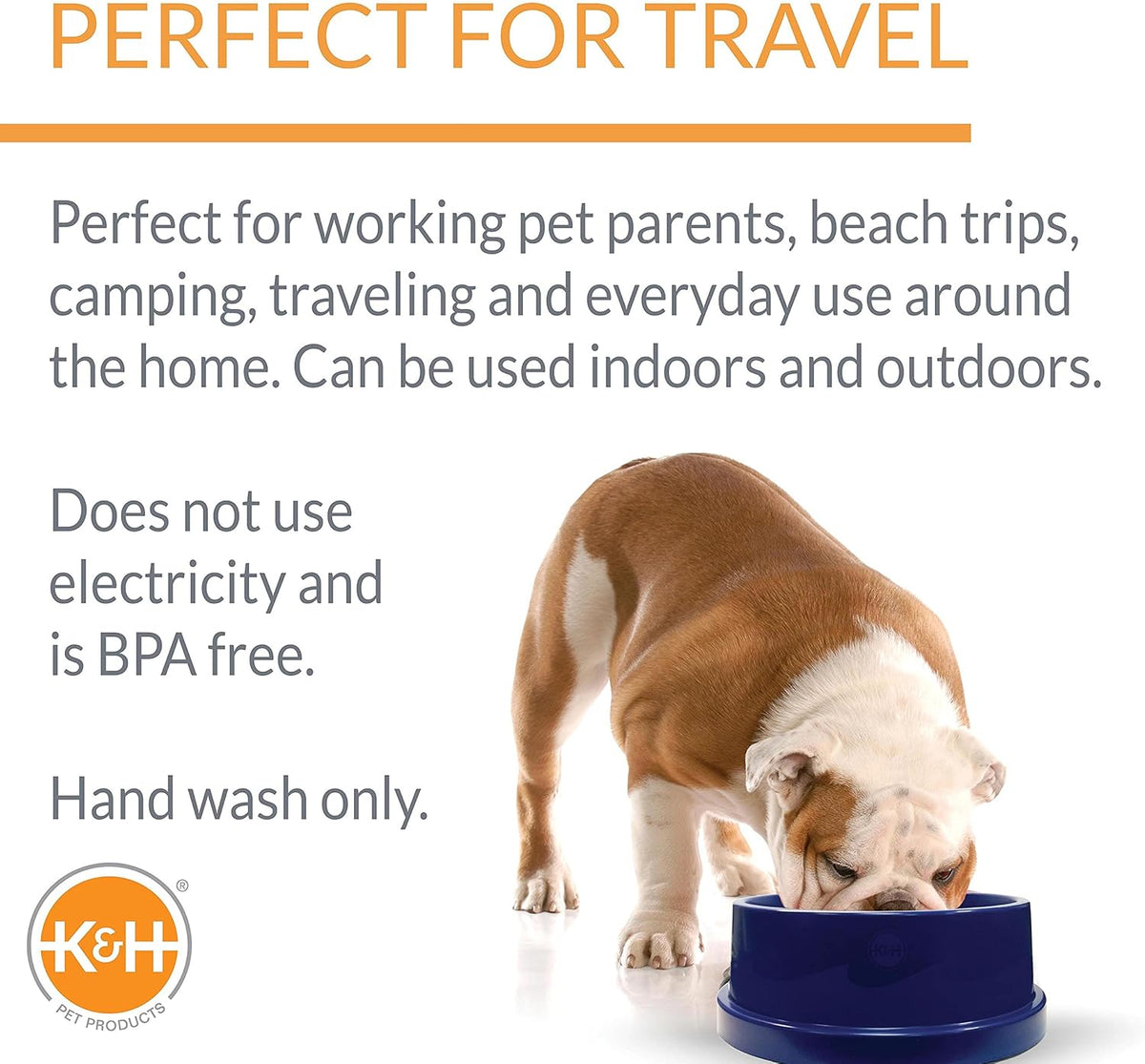K&H Dog Water Bowl, Coolin' Pet Bowl, Ice Cold Pet Dish, 96 Ounces | Summer Cooling Water Bowl for Small, Medium & Large Dogs & Cats, Stays Cool and Fresh, Insulated BPA-free, Indoor Outdoor 