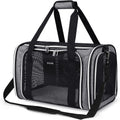 BAGLHER Pet Travel Carrier, Cat Carriers Dog Carrier for Small Medium Cats Dogs Puppies, Airline Approved Small Dog Carrier Soft Sided, Collapsible Puppy Carrier. Grey