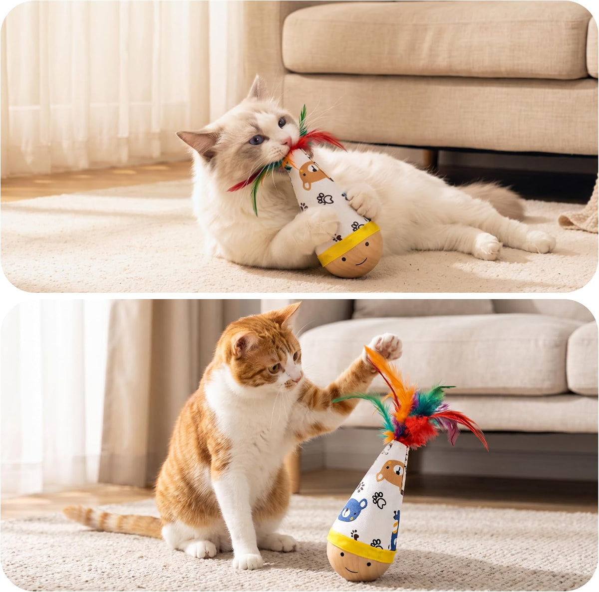 35 Pcs Cat Toys for Indoor Cats, S-Shaped Kitten Play Tube Toy