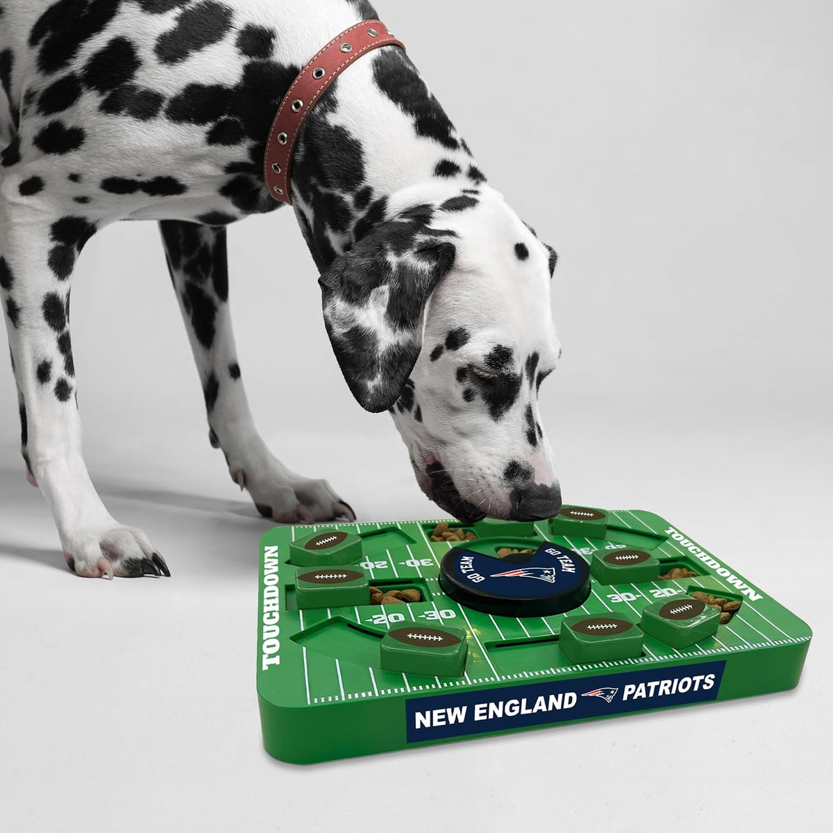 Pets First NFL New England Patriots Large Puzzle Toy for Dogs, Slow Feeder Board for Pets, New Bigger Size, Interactive Doggie Treat Toy