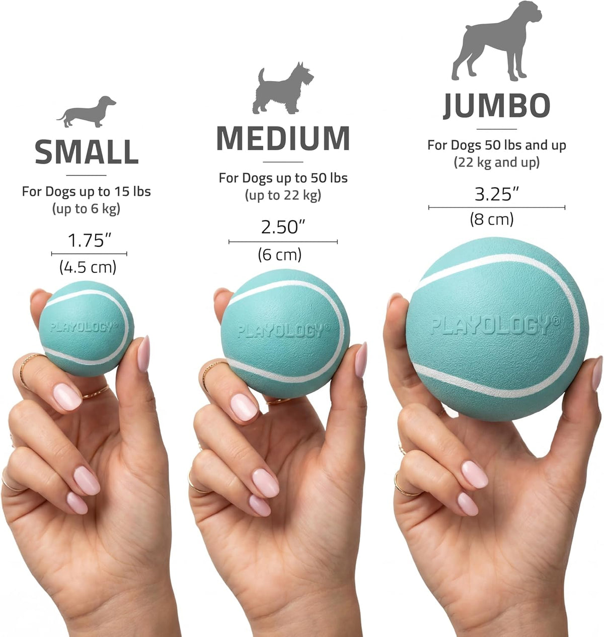 Playology Squeaky Chew Ball Dog Toy - Medium, Peanut Butter Scent, 2-Pack
