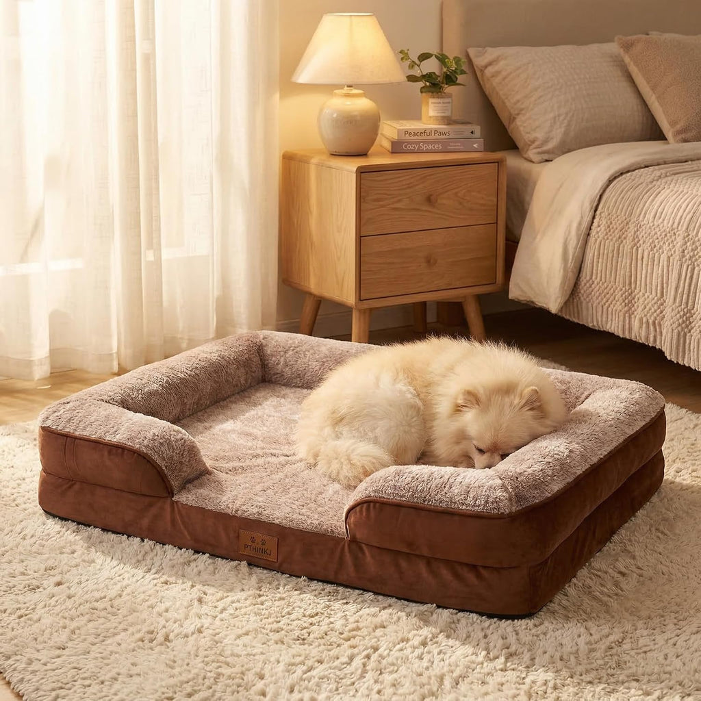 Orthopedic Dog Bed Medium Size Dog, Memory Foam Dog Bed Couch, 30" L
