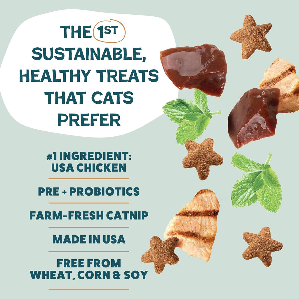 Shameless Pets Catnip N Chill Chicken Liver Crunchy Cat Treats, 1-Pk