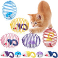 Jecery 5 Pcs Cat Toys Spring,Mouse and Bell,Mix Colors