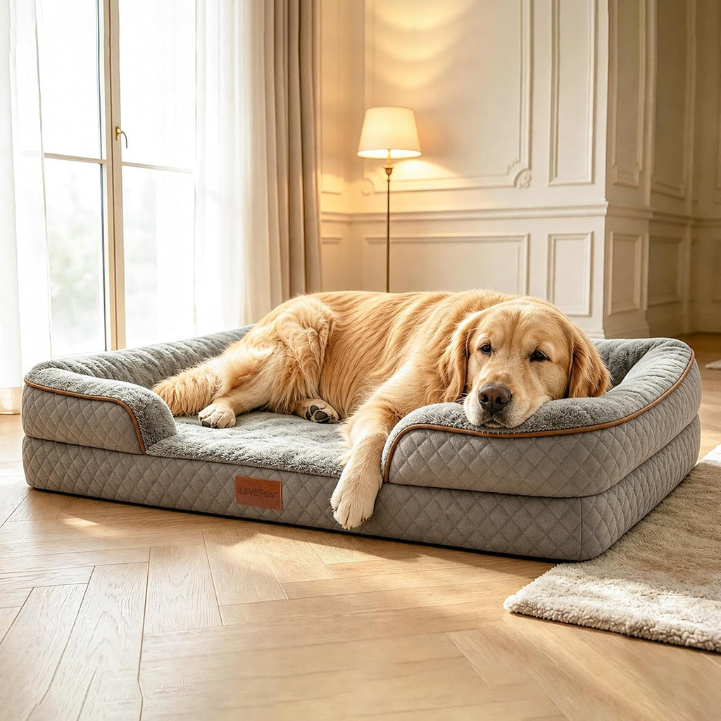 Dog Bed with Reusable Potty Pad - 31"X21"X5.9" Dark Gray