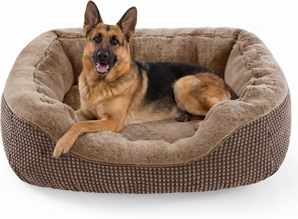 INVENHO XL Dog Beds Large Sized Dog, Washable Orthopedic Warming Soft Sleeping Durable with Anti-Slip Bottom