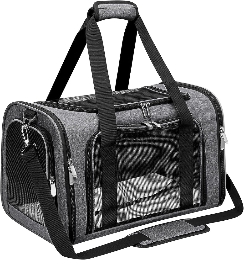 Soft-Sided Cat/Dog/Pet Carrier, Collapsible Pets Travel Carriers