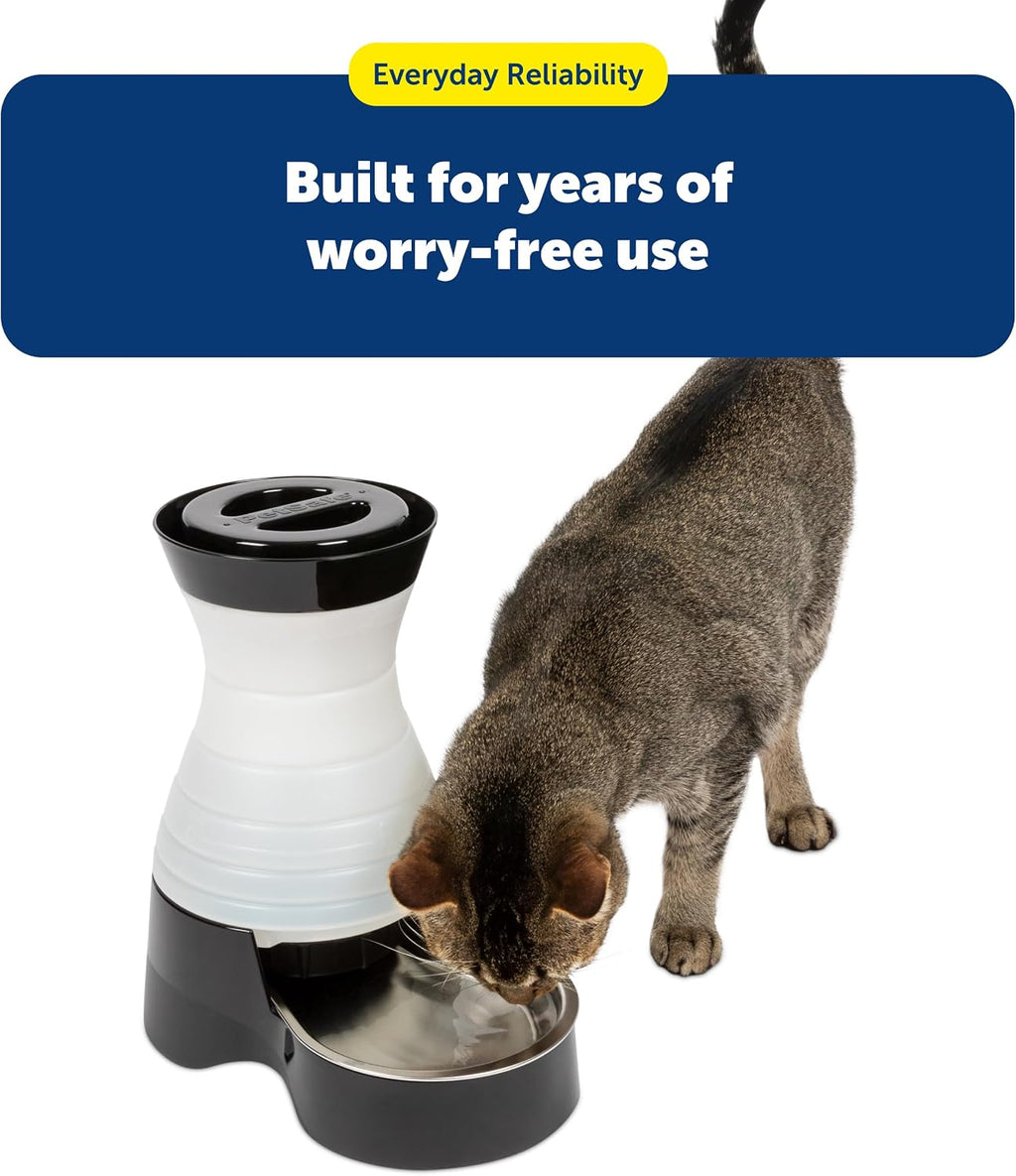 PetSafe Healthy Pet Water Station, 64 oz, Stainless Steel Bowl, Small